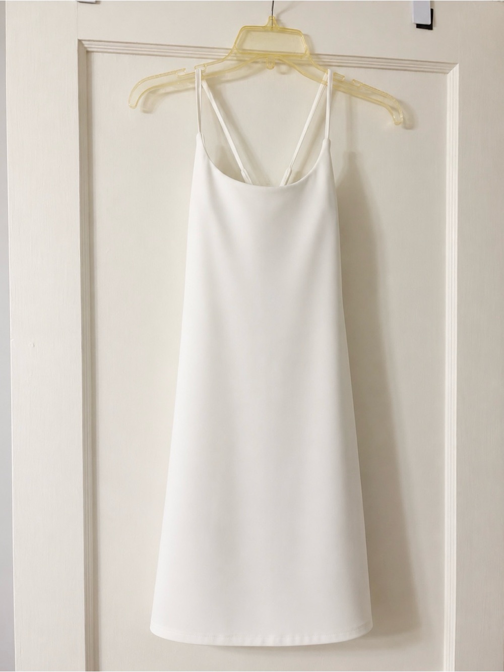 White Athletic Skort Dress - Built in Shorts and Padded Bra